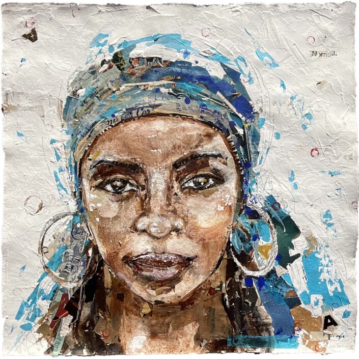 Mocador Blau (100x100 cm), Anna Agustí Hontangas
